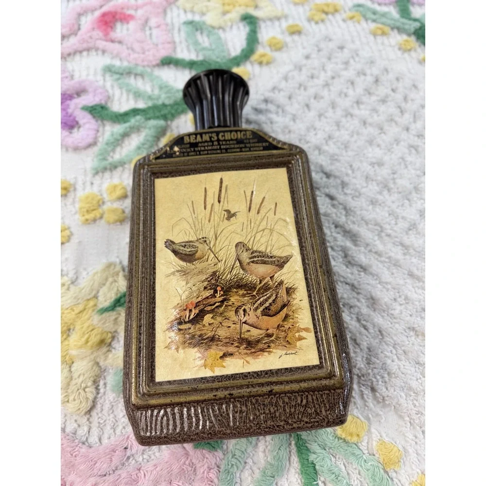 Vintage Beam's Choice James Lockhart Woodcock Bird Bourbon Whiskey Decanter 11